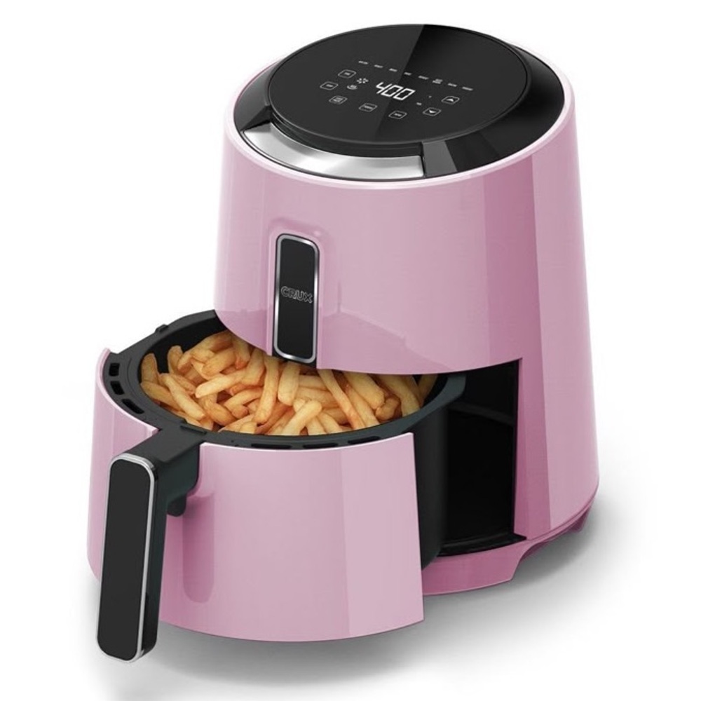 New  3.7 Quart Touchscreen Pink Air Fryer